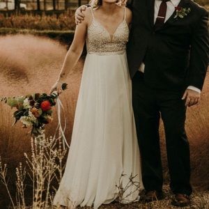 Lulu’s Love White Beaded Rhinestone Maxi D…